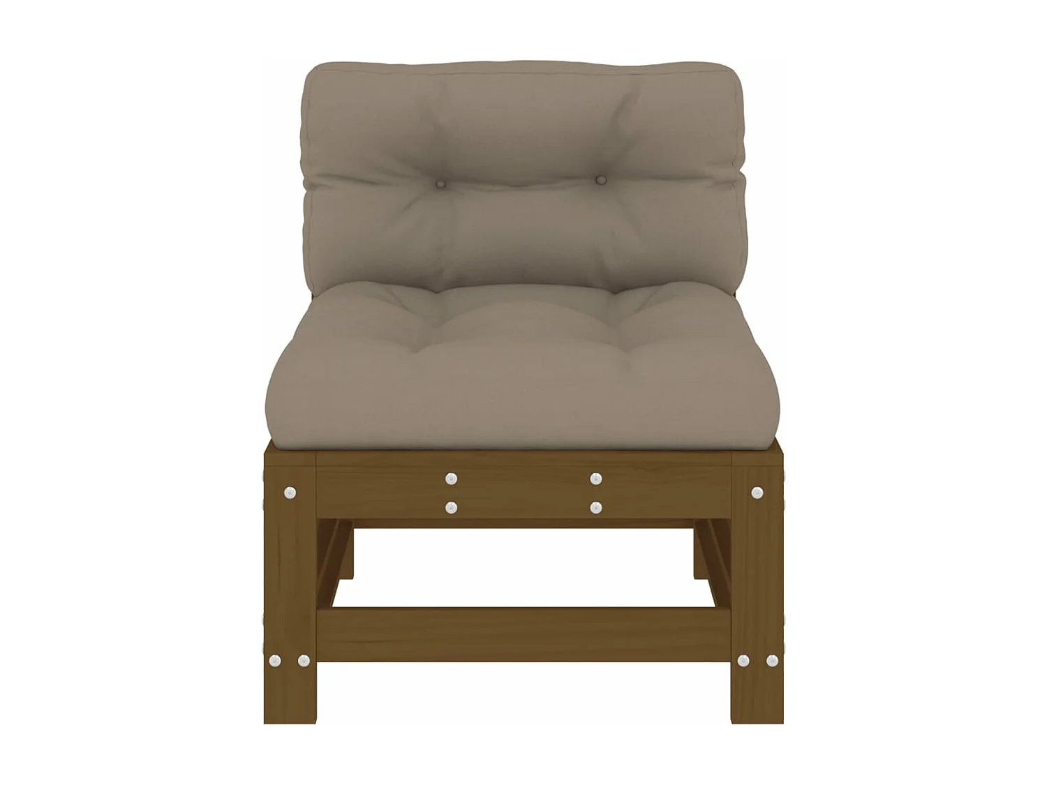 Canapés centraux avec coussins 2 pcs marron miel