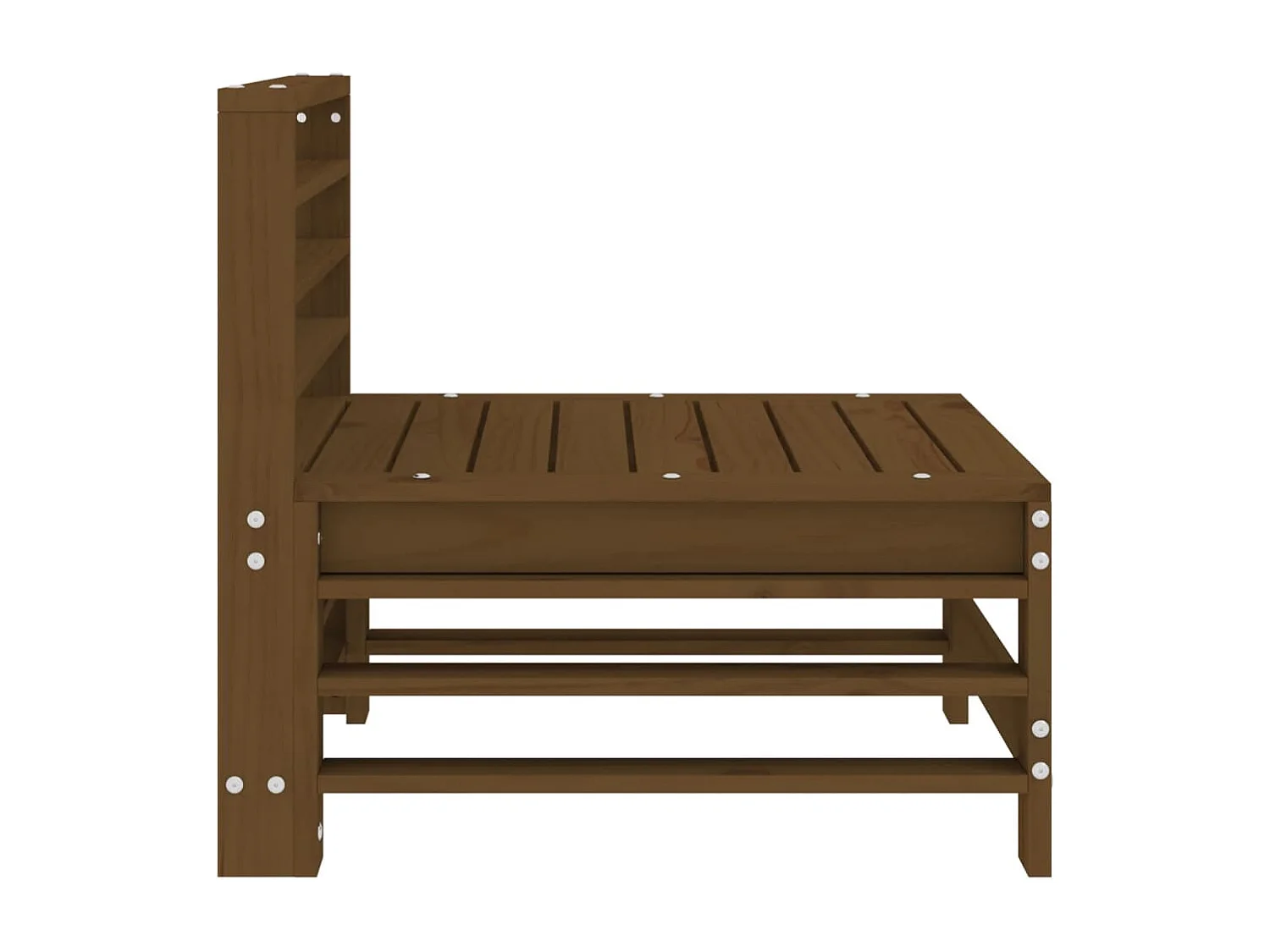 Garten-Mittelsofas 2 Stk. Honigbraun Massivholz Kiefer