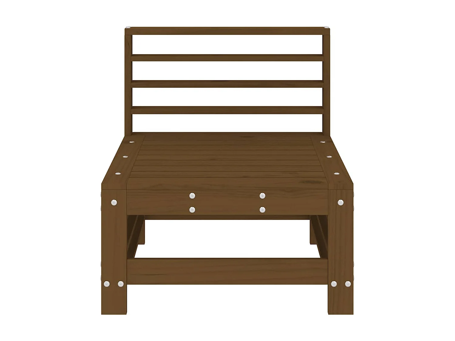 Garten-Mittelsofas 2 Stk. Honigbraun Massivholz Kiefer
