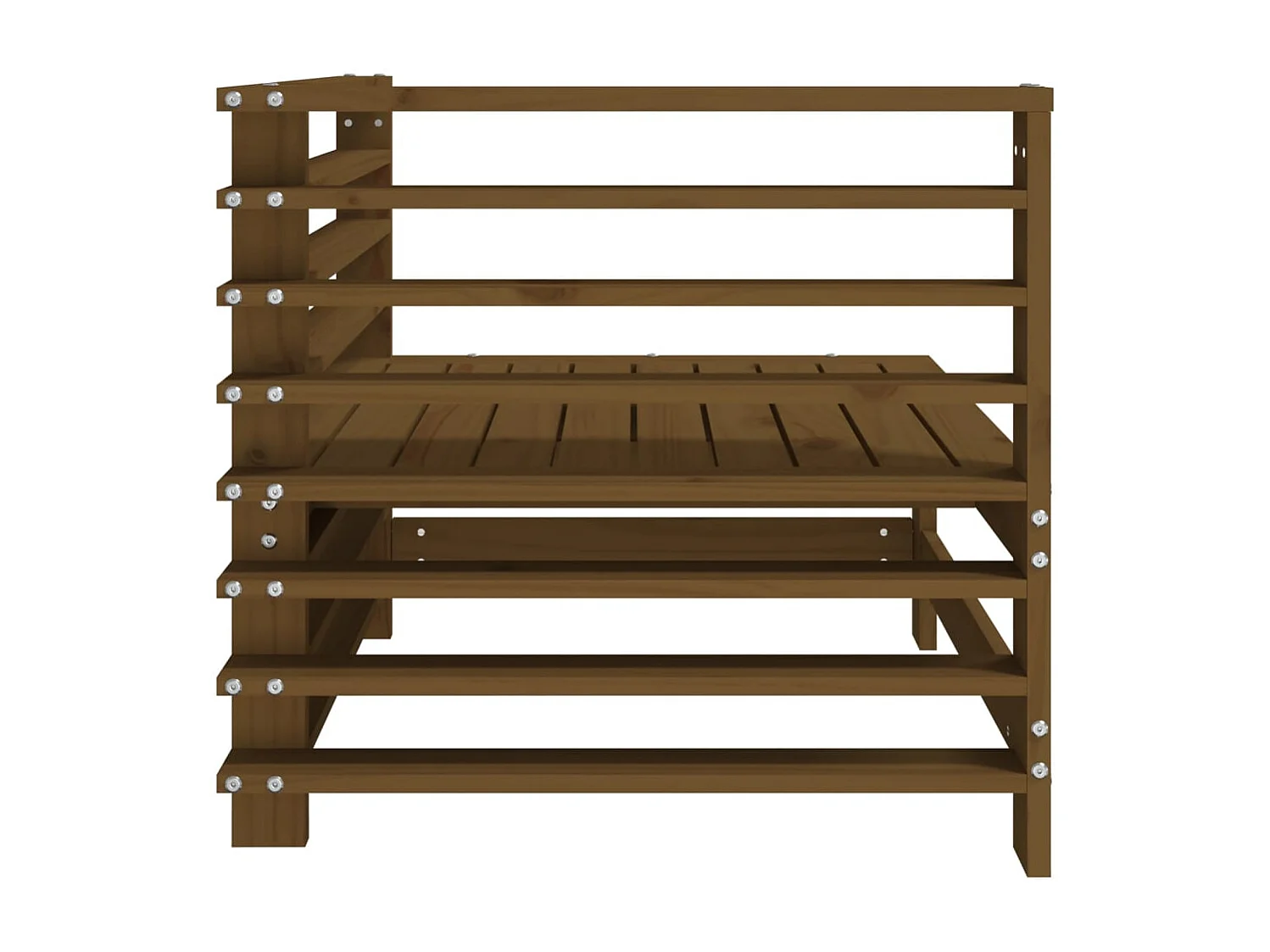 Tuinhoekbanken 2 st massief grenenhout honingbruin