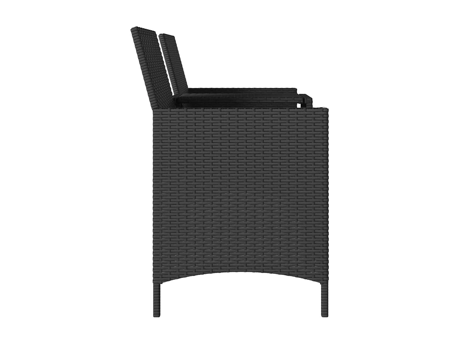 Canapé de jardin 2 places avec table et coussins résine tressée