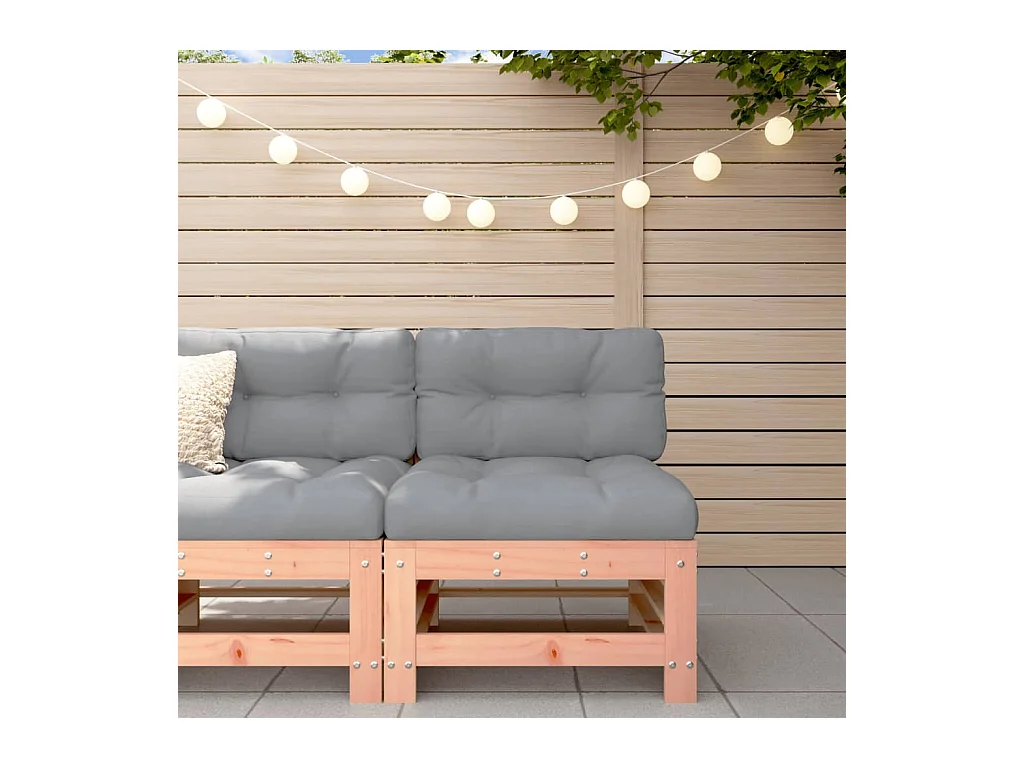 Mittelsofa mit Kissen Massivholz Douglasie