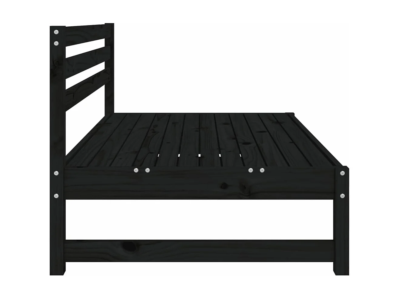 Sofá de centro para jardim 120x80 cm pinho maciço preto