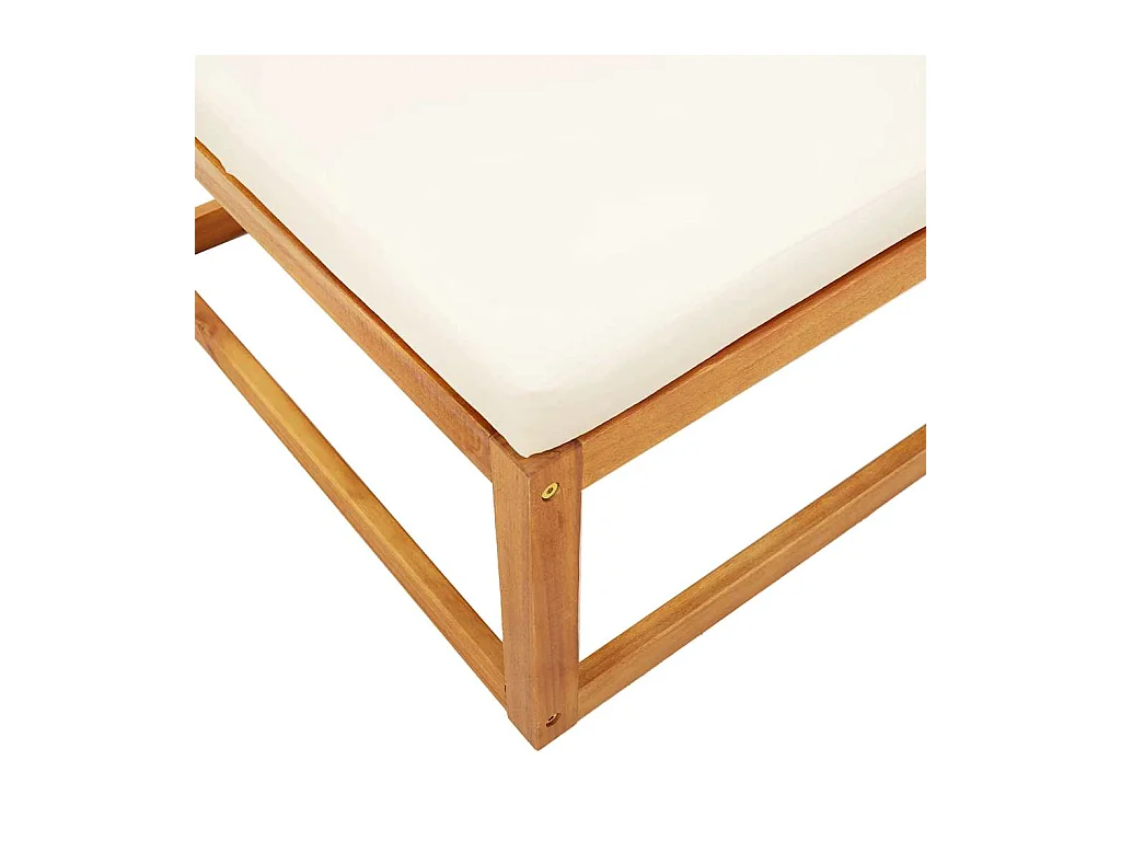 Ensemble de canapés de jardin 3 pièces avec coussins, bois d'acacia et corde,