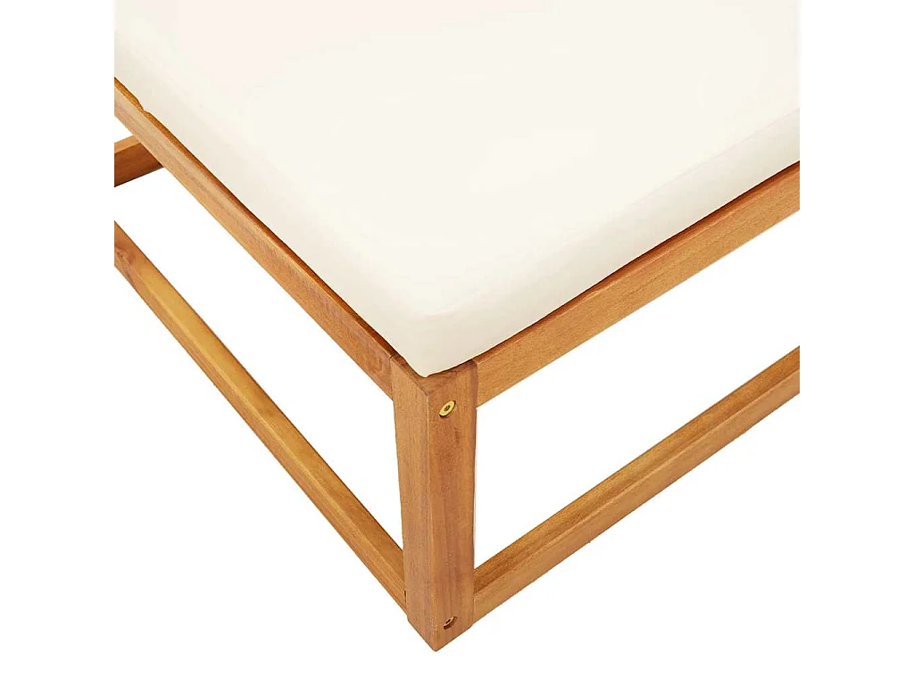 Ensemble de canapés de jardin 3 pièces avec coussins, bois d'acacia et corde,