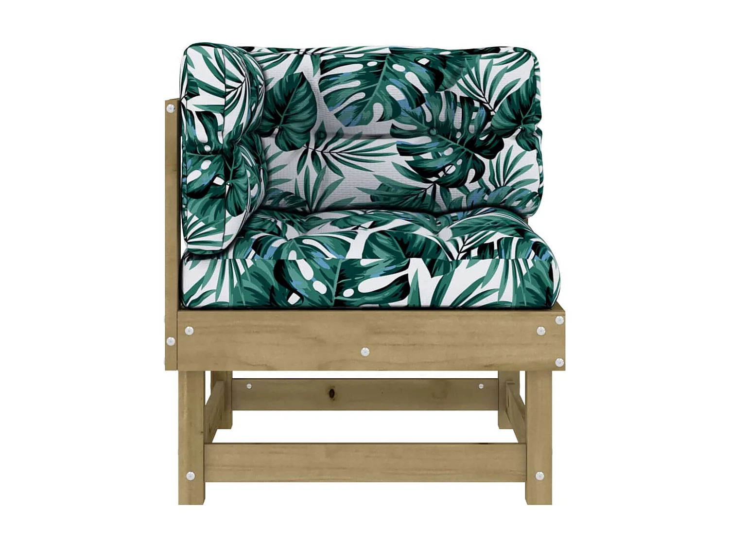 Canapés d'angle avec coussins 2 pcs bois de pin imprégné