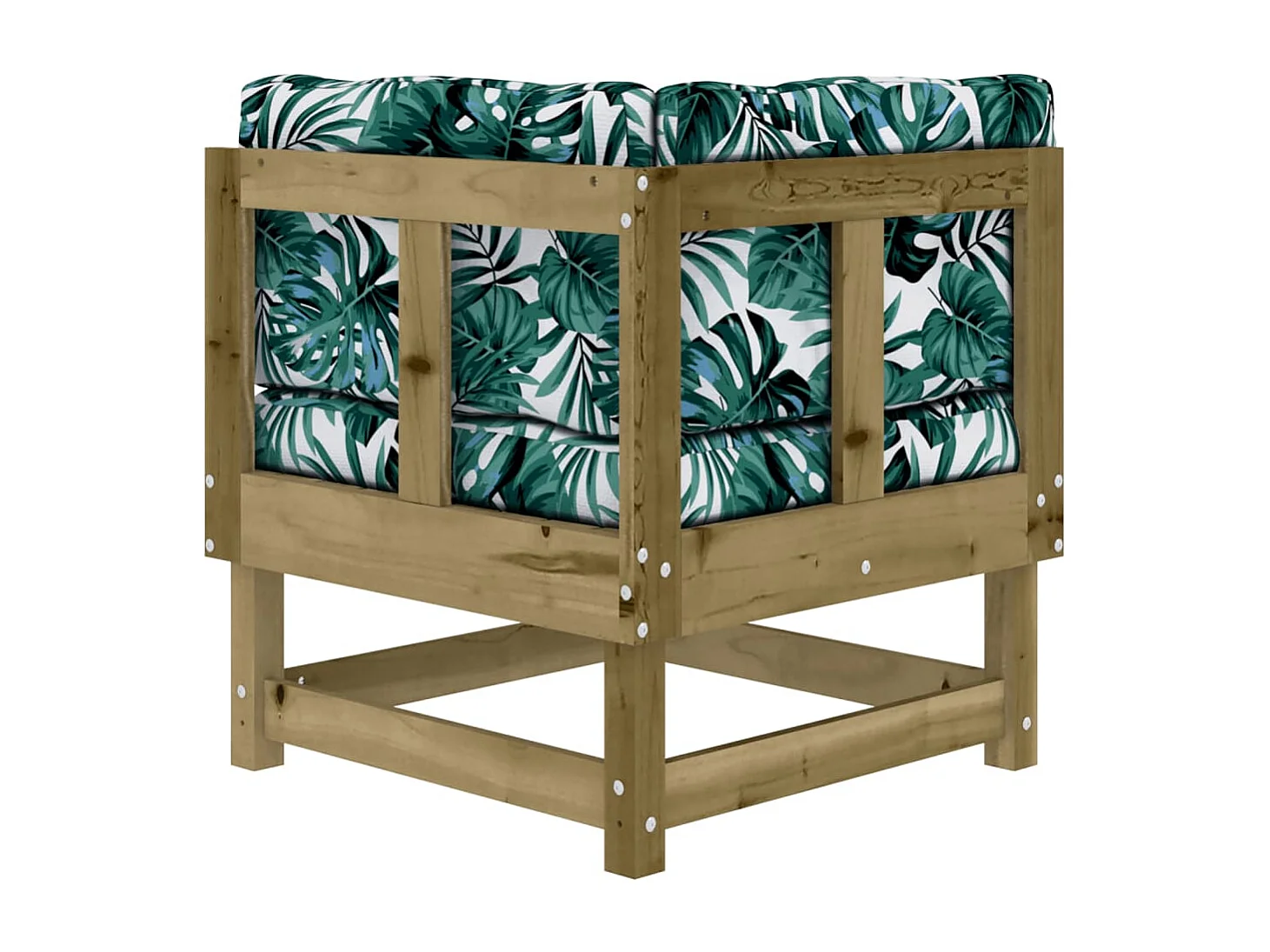 Canapés d'angle avec coussins 2 pcs bois de pin imprégné