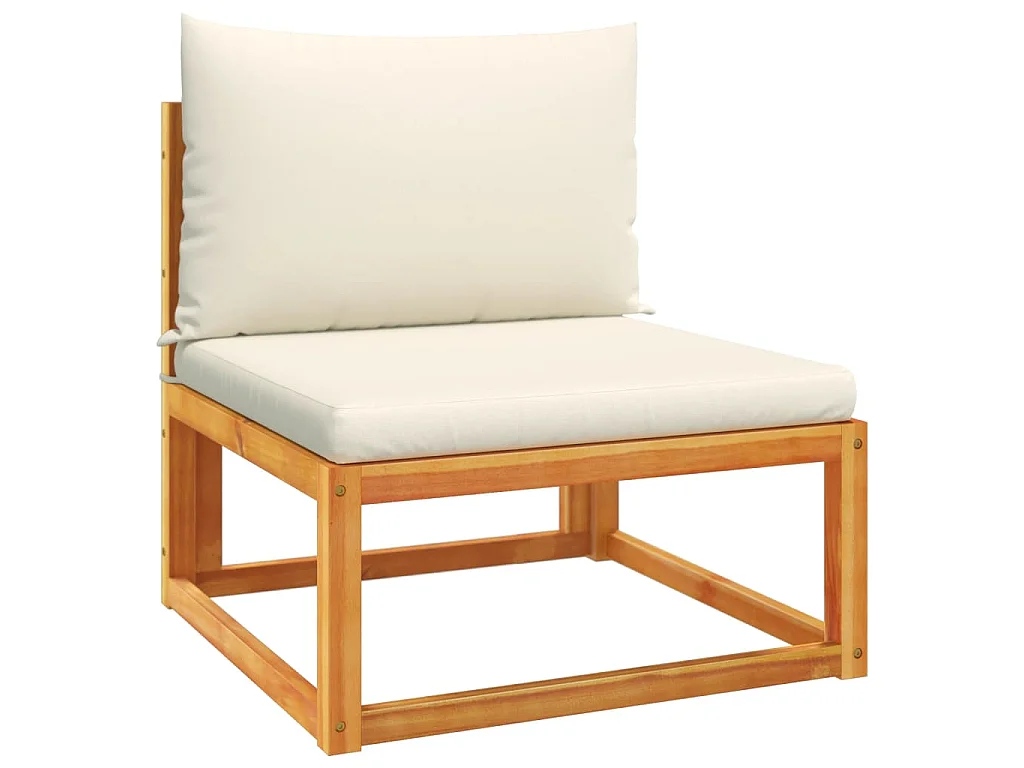 4-tlg. Gartensofa-Set mit Kissen Holz Akazie & Seil