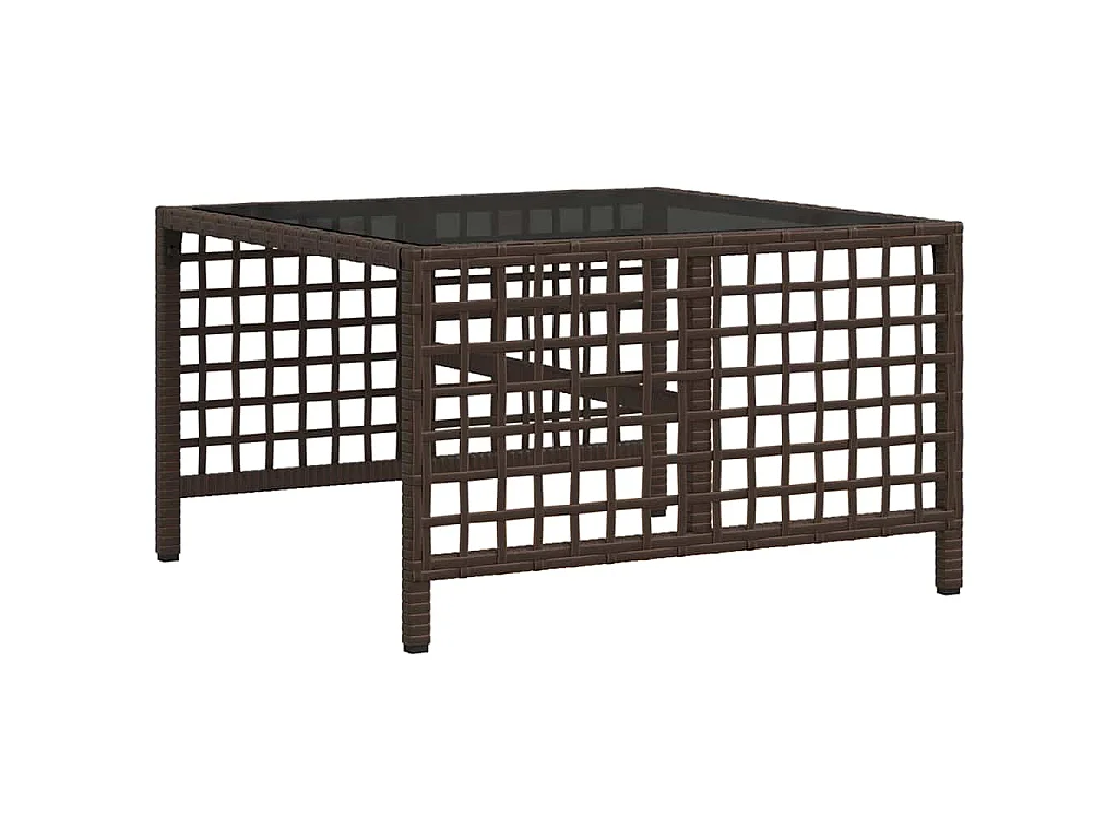3-tlg. Garten-Ecksofa-Set mit Kissen Braun Poly Rattan