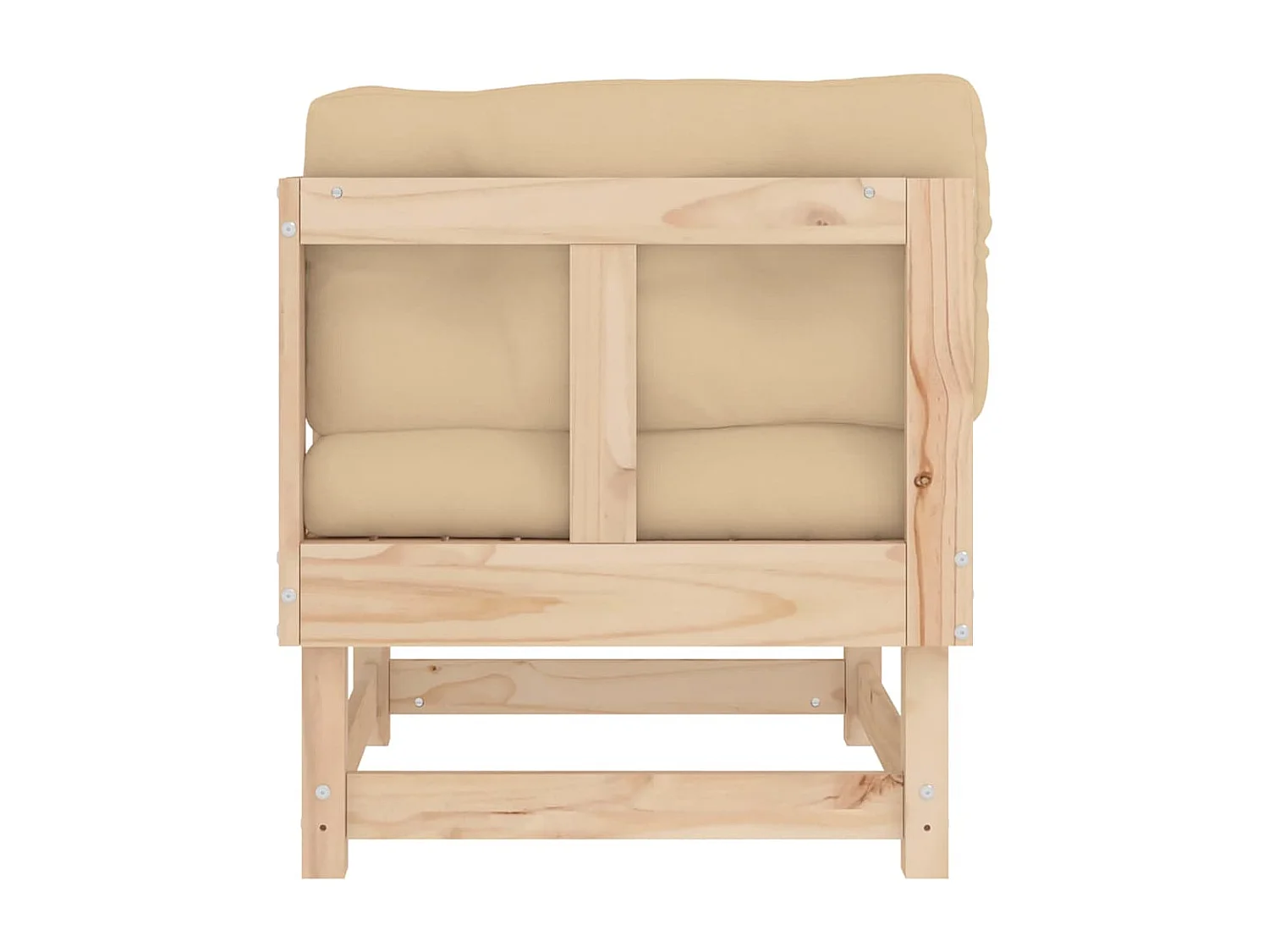 Canapés d'angle avec coussins 2 pcs bois de pin massif