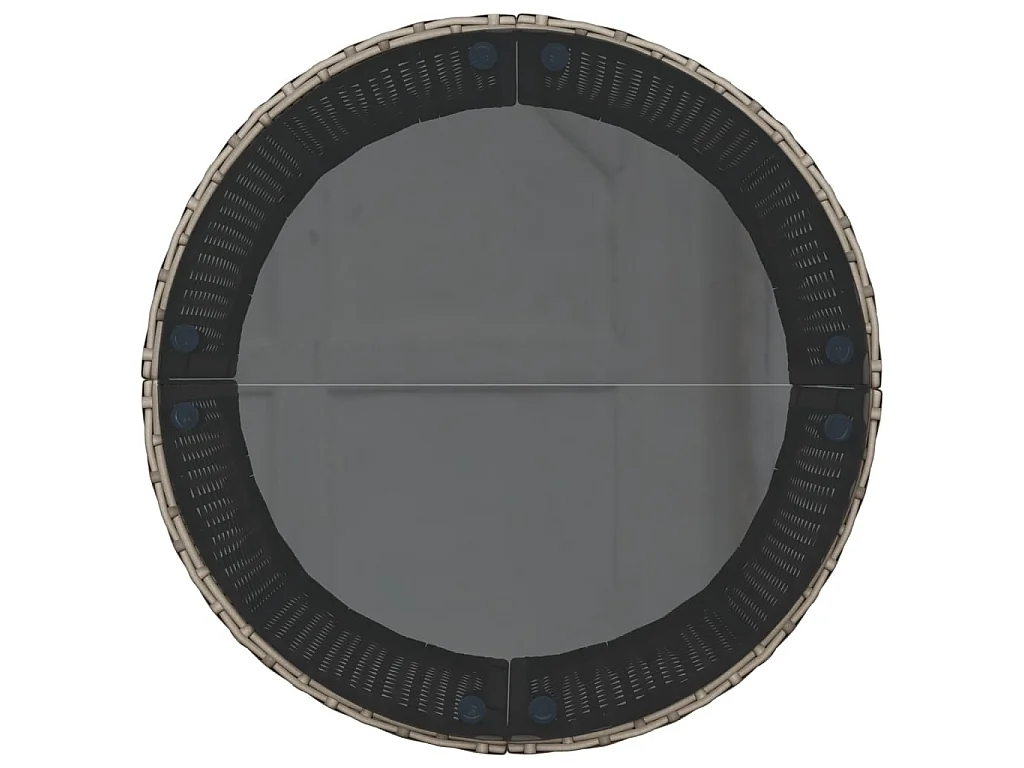 Divano Giardino Tavolo Cuscini Semicircolare Grigio Polyrattan