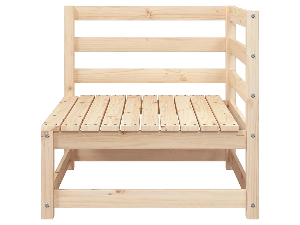Canapés d'angle de jardin 2 pcs 70x70x67 cm bois de pin massif
