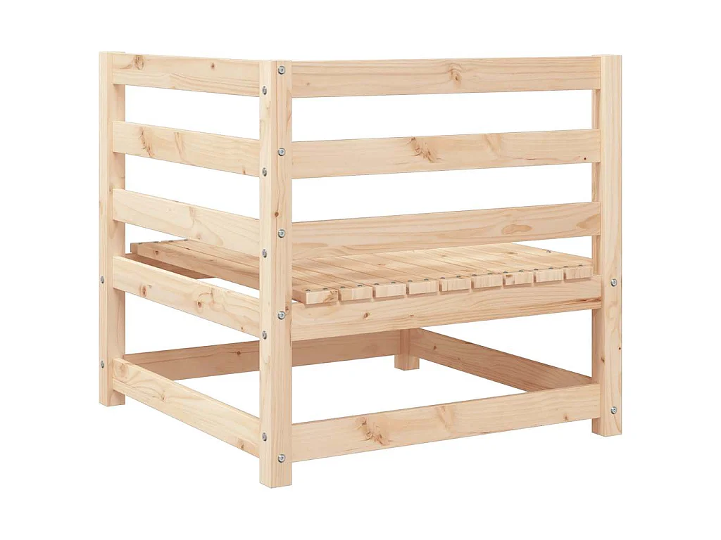 Canapés d'angle de jardin 2 pcs 70x70x67 cm bois de pin massif