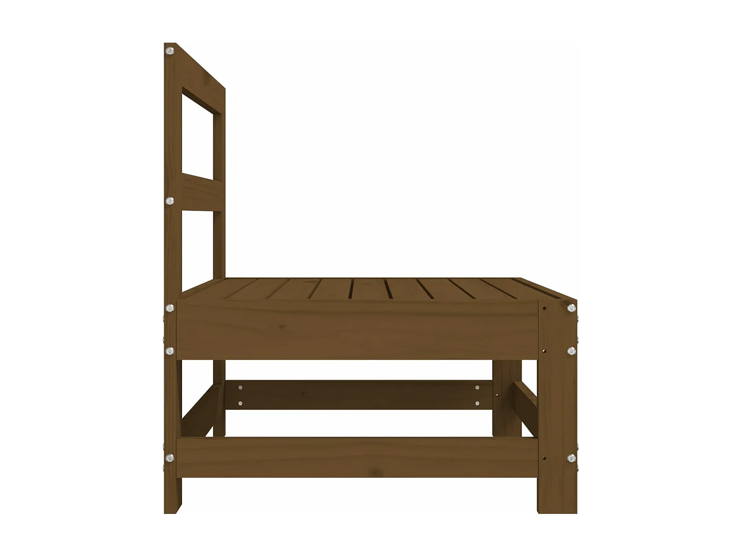 Garten-Mittelsofa Honigbraun Massivholz Kiefer