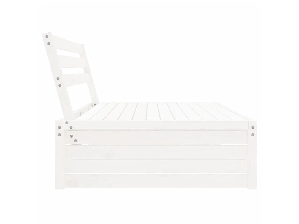 Sofá de centro para jardim 120x80 cm pinho maciço branco