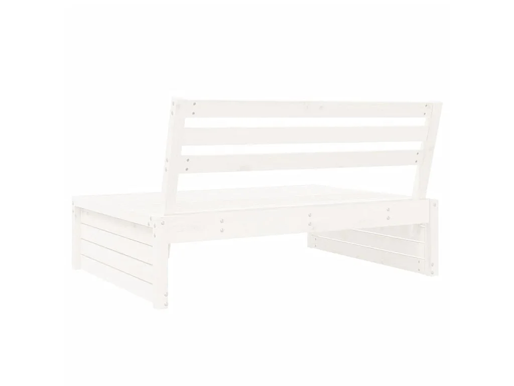 Sofá de centro para jardim 120x80 cm pinho maciço branco