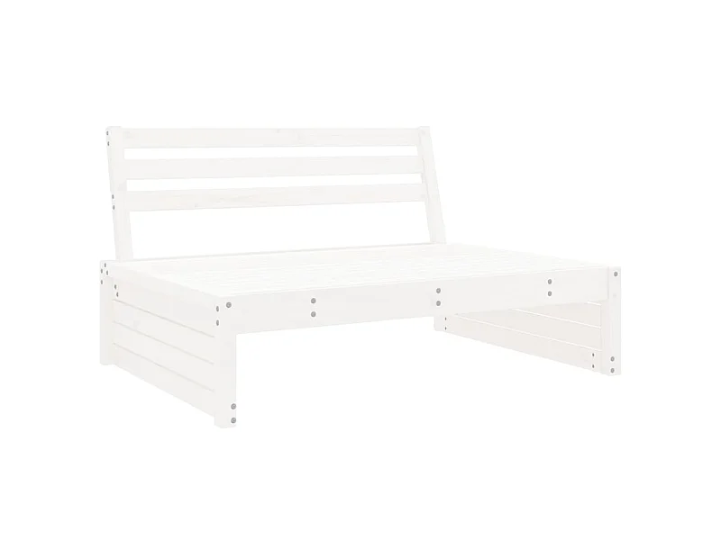 Sofá de centro para jardim 120x80 cm pinho maciço branco