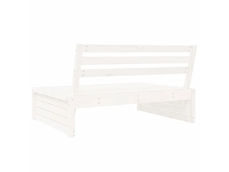 Sofá de centro para jardim 120x80 cm pinho maciço branco