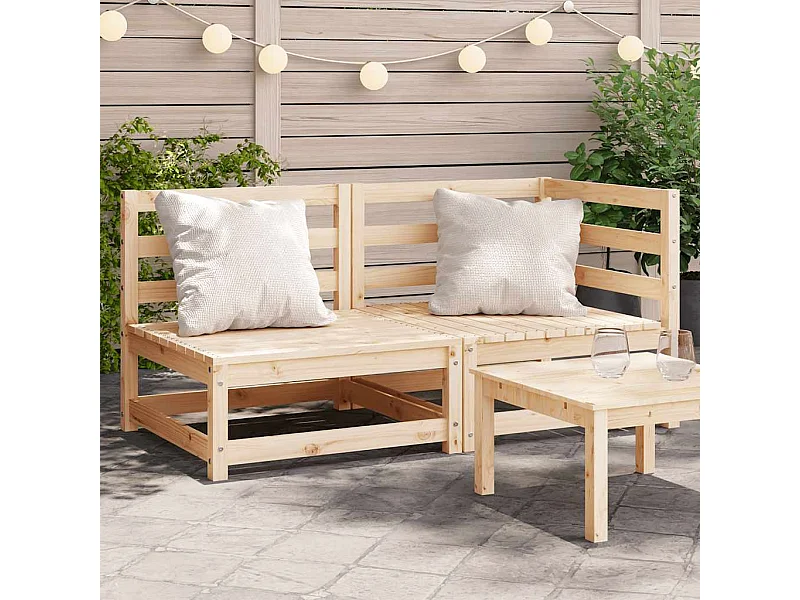 Gartensofa 2-Sitzer Massivholz Kiefer