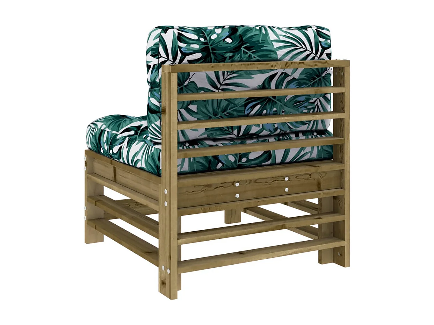 Canapés centraux avec coussins 2 pcs bois de pin imprégné