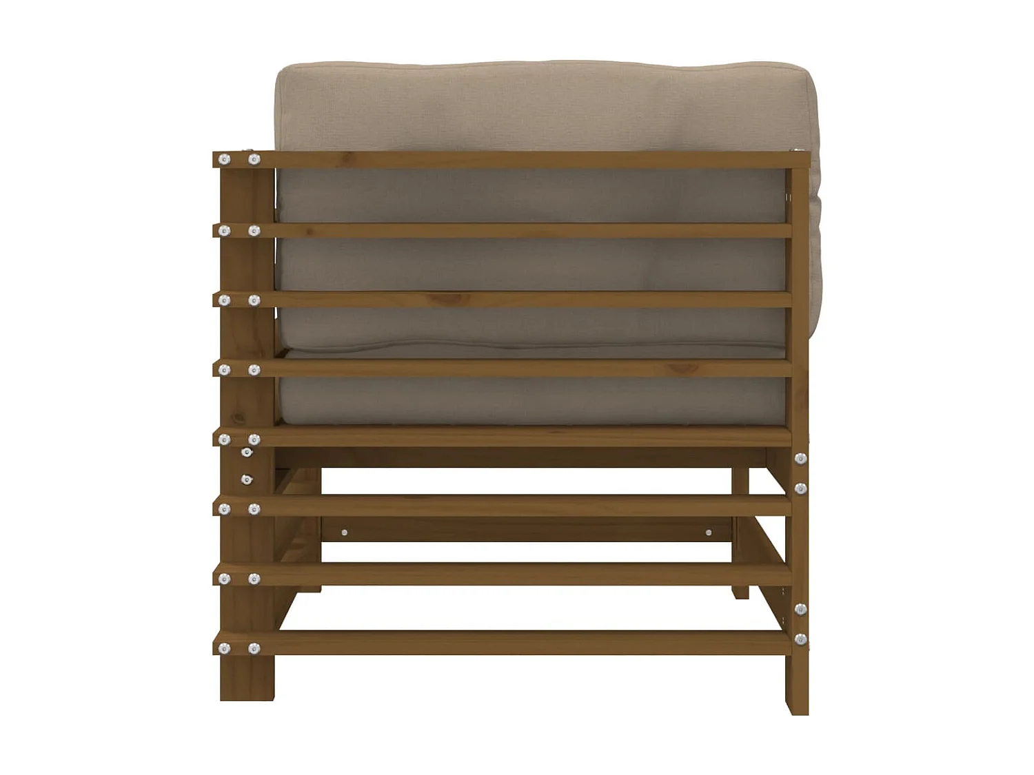 Ecksofas mit Kissen 2 Stk. Honigbraun Massivholz Kiefer