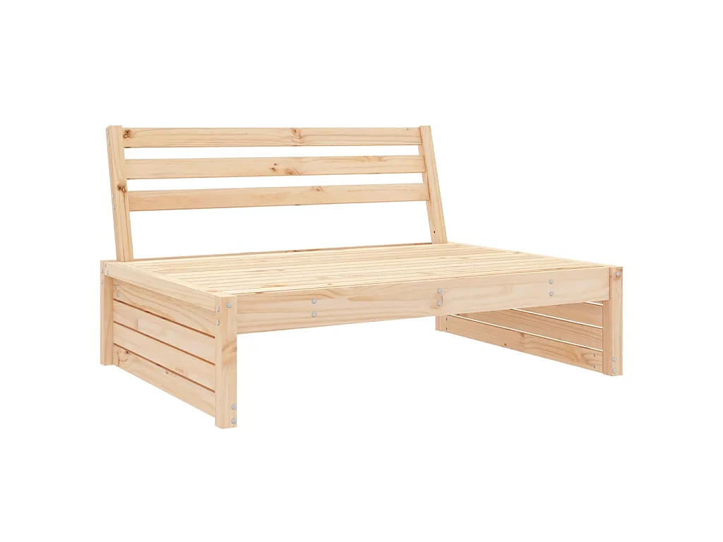 Canapé central de jardin 120x80 cm bois de pin massif
