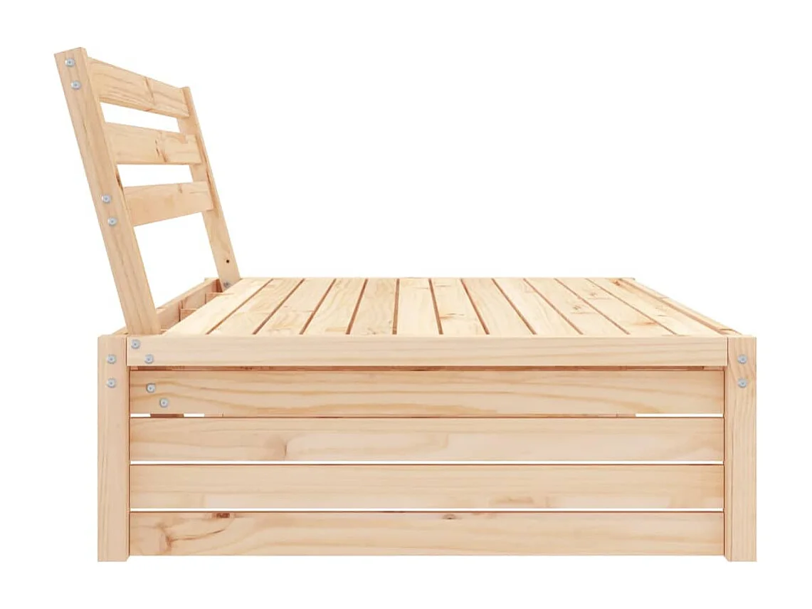 Canapé central de jardin 120x80 cm bois de pin massif