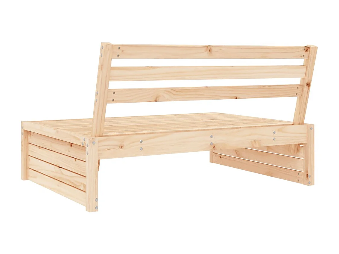 Canapé central de jardin 120x80 cm bois de pin massif