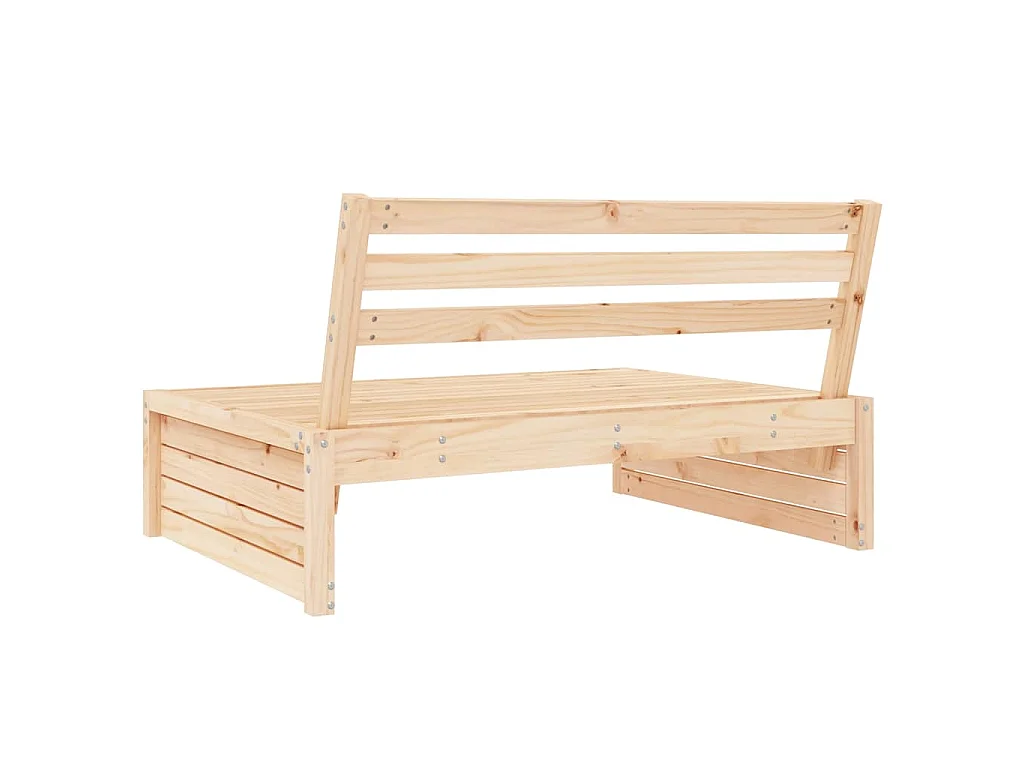 Canapé central de jardin 120x80 cm bois de pin massif