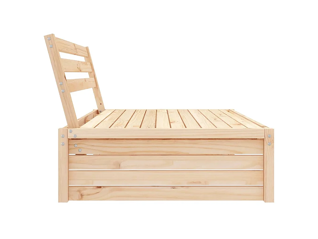 Canapé central de jardin 120x80 cm bois de pin massif