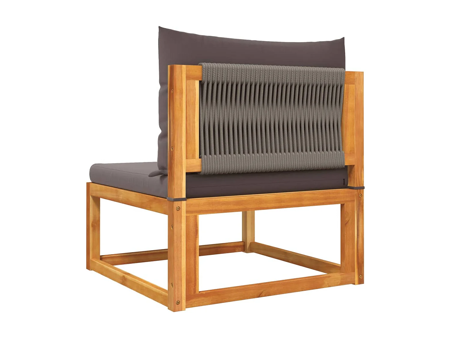 7-tlg. Gartensofa-Set mit Kissen Holz Akazie & Seil