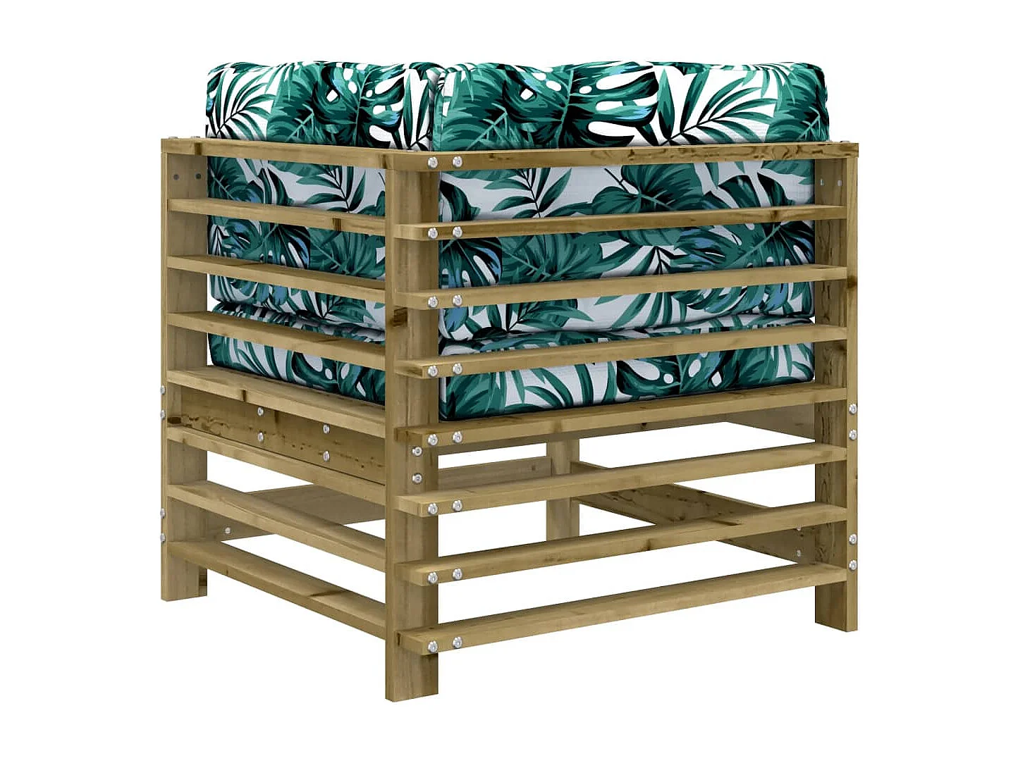 Ecksofa mit Kissen Kiefernholz Imprägniert