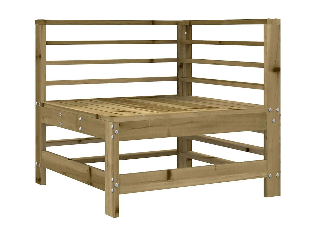 Ecksofa mit Kissen Kiefernholz Imprägniert