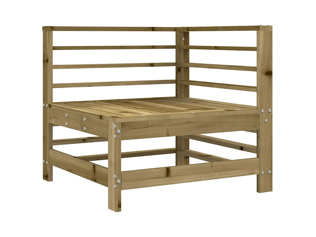Ecksofa mit Kissen Kiefernholz Imprägniert