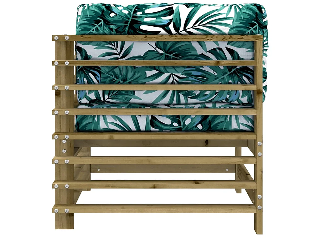 Ecksofa mit Kissen Kiefernholz Imprägniert