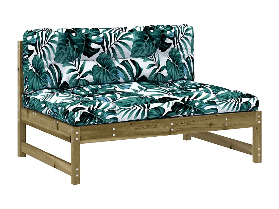 Canapé central 120x80 cm bois de pin imprégné