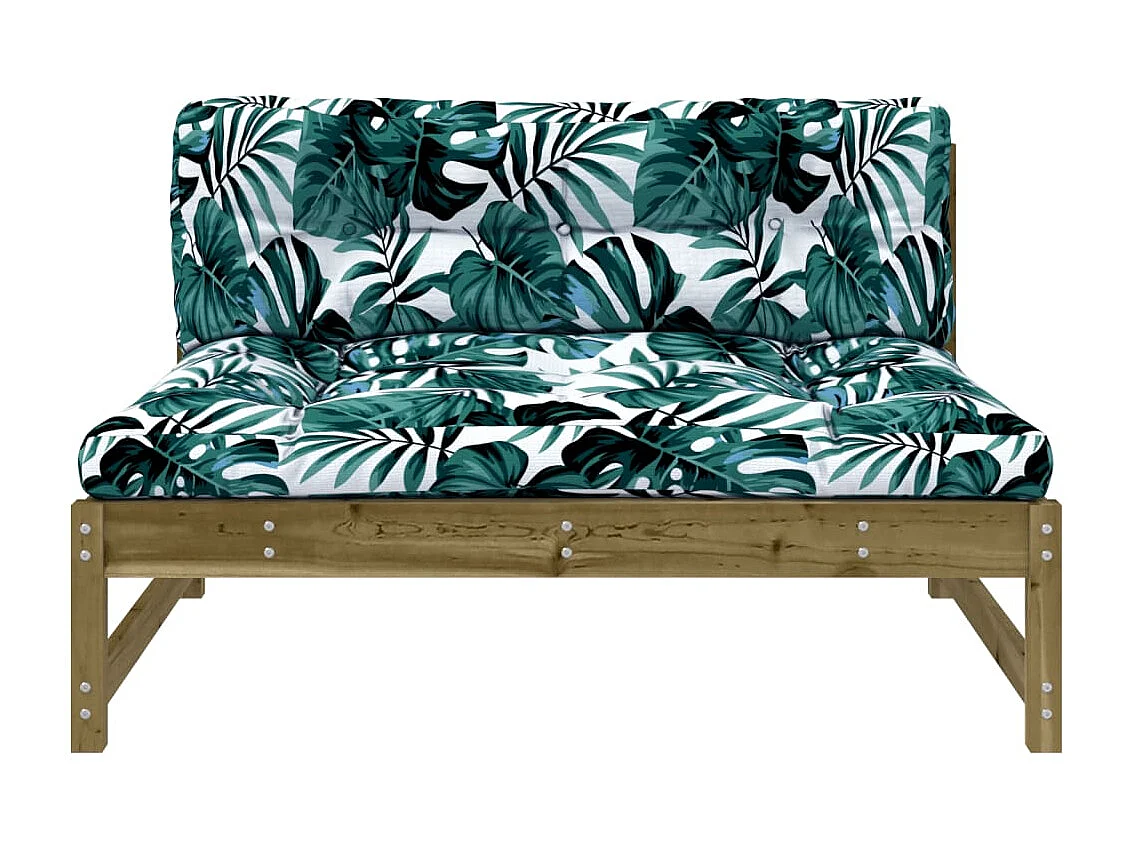 Canapé central 120x80 cm bois de pin imprégné