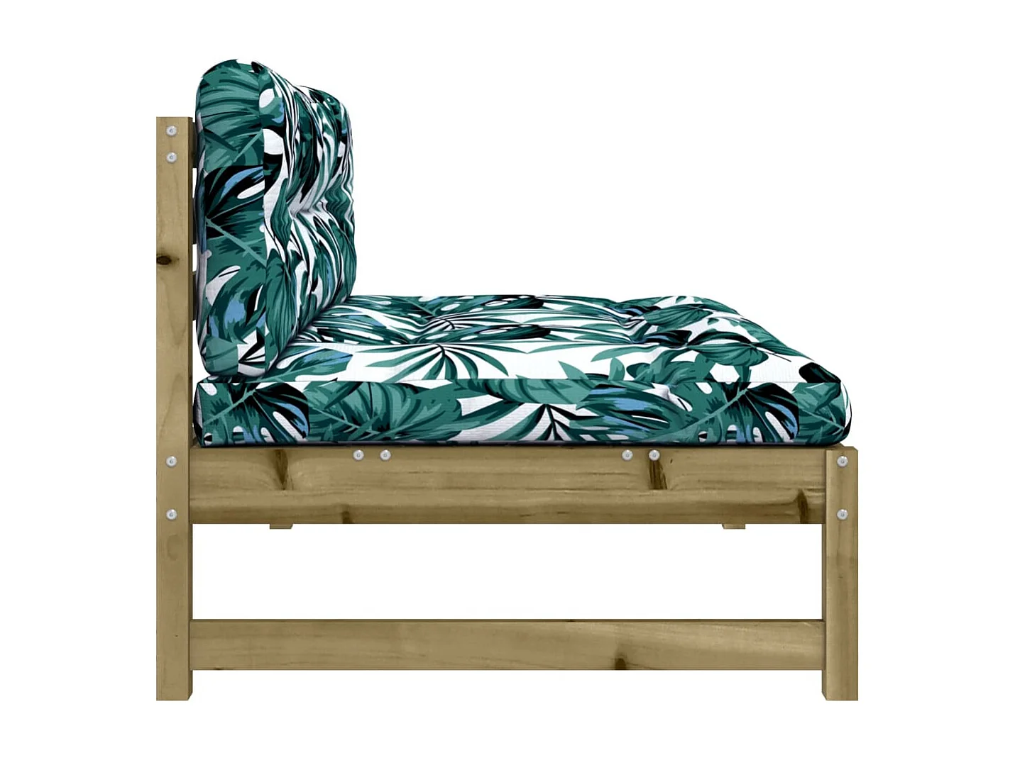 Canapé central 120x80 cm bois de pin imprégné