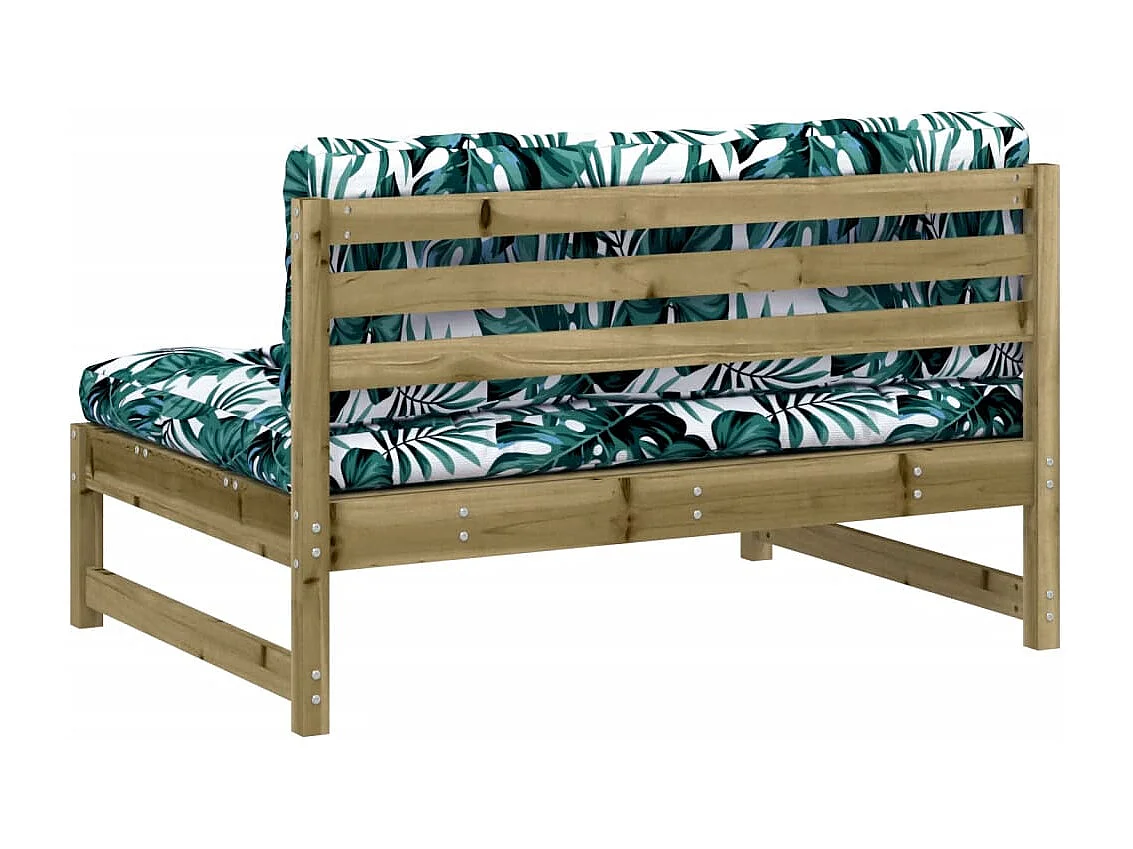 Canapé central 120x80 cm bois de pin imprégné