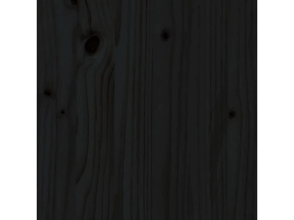 Canapé d'angle avec coussins noir bois de pin solide