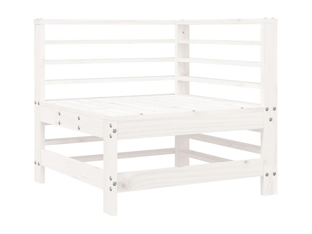 Sofá esquinero con cojines madera maciza de pino blanco