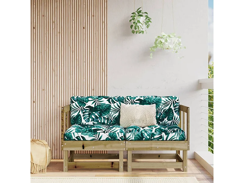 Garten-Ecksofas 2 Stk. Kiefernholz Imprägniert