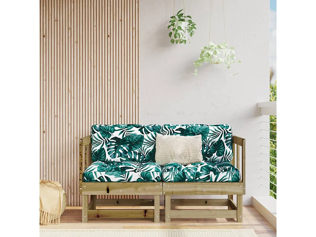 Garten-Ecksofas 2 Stk. Kiefernholz Imprägniert
