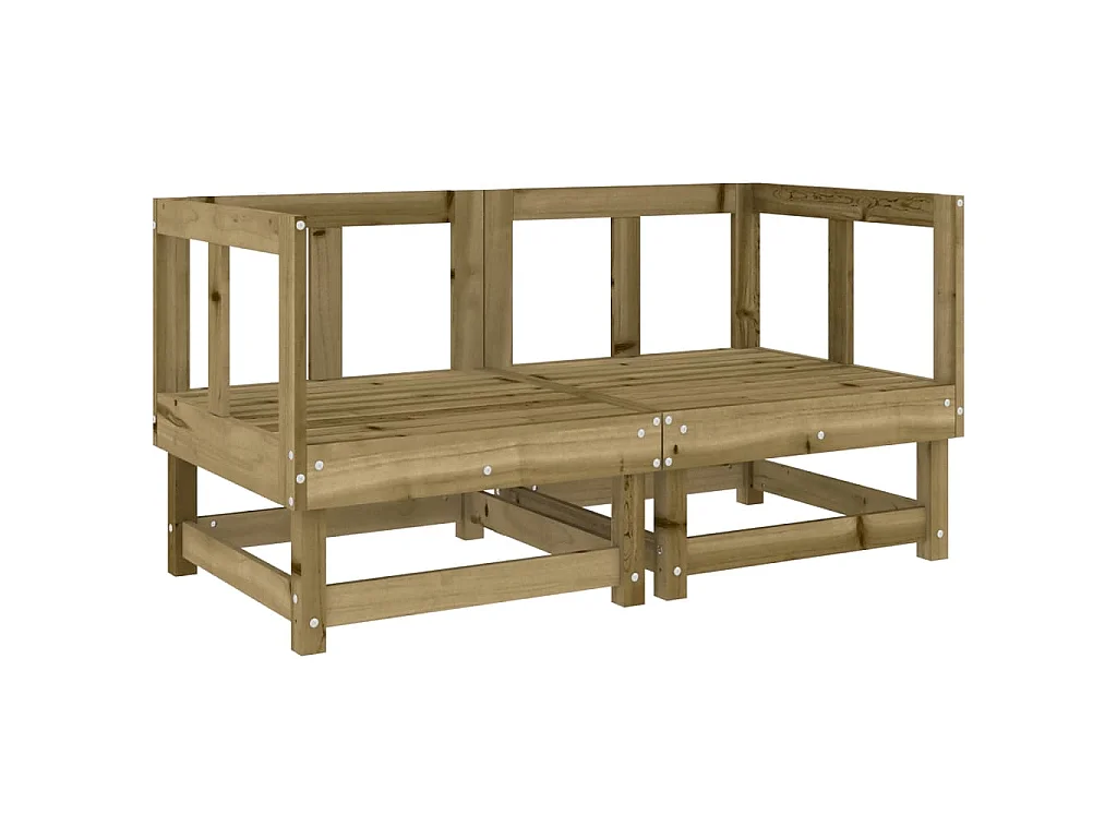 Canapés d'angle de jardin 2 pcs bois de pin imprégné