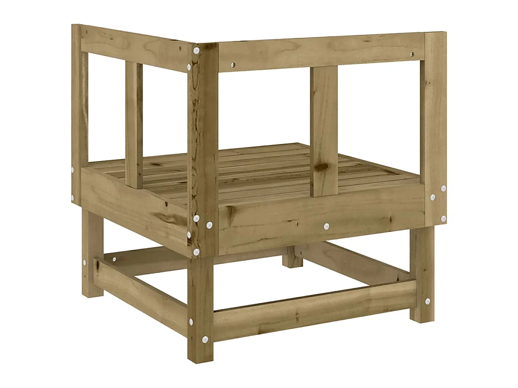 Canapés d'angle de jardin 2 pcs bois de pin imprégné