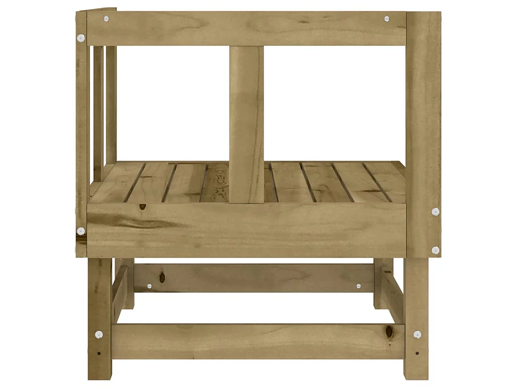 Canapés d'angle de jardin 2 pcs bois de pin imprégné
