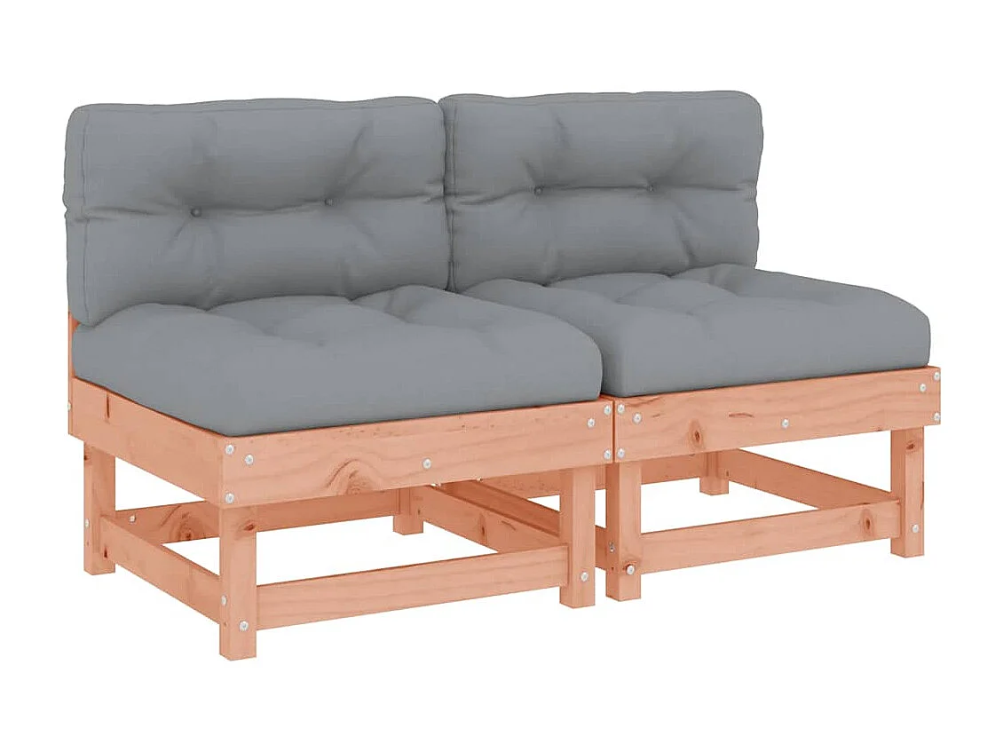 Canapés centraux avec coussins 2 pcs bois massif douglas