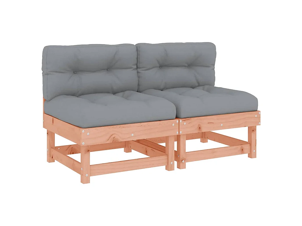 Mittelsofas mit Kissen 2 Stk. Massivholz Douglasie