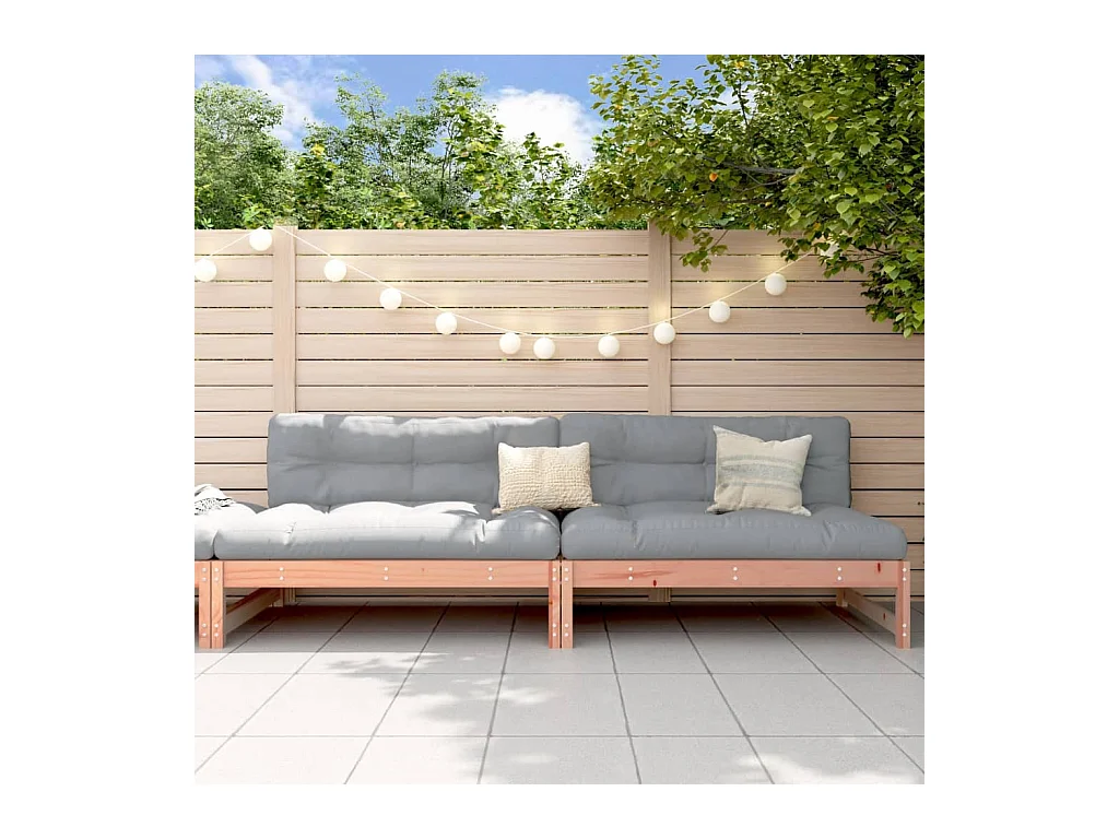 Garten-Mittelsofas 2 Stk. 120x80 cm Massivholz Douglasie
