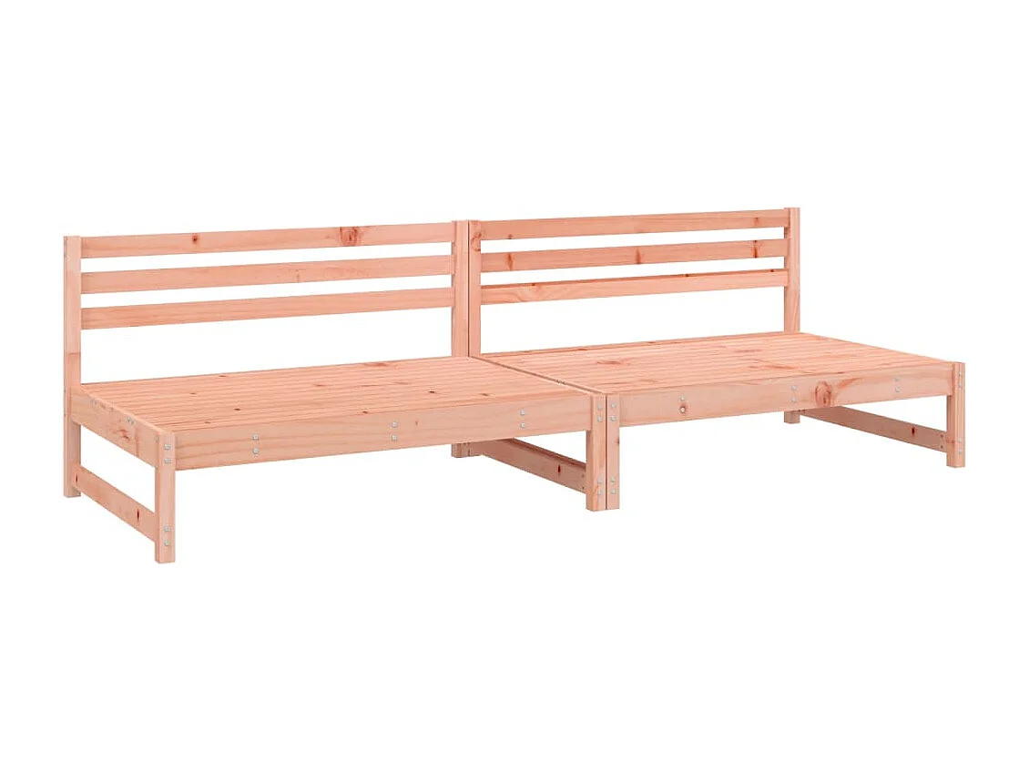 Canapés centraux de jardin 2 pcs 120x80 cm bois massif douglas